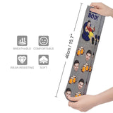 Father's Day-Custom Face Sublimated Crew Socks Dad Bod Personalized Pohto Face on Socks All Over Print Gift