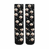 [Made In USA]Custom Dog Face Socks Funny Printed Photo Pet Socks Personalized Picture Sublimated Crew Socks