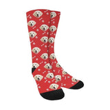 [Made In USA]Custom Dog Face Socks Funny Printed Photo Pet Socks Personalized Picture Sublimated Crew Socks