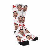 [Made In USA]Custom Face Love Balloons Socks Personalized Picture Sublimated Crew Socks Unisex Gift for Men Women