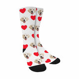 Custom Pet Socks Funny Printed Heart Dog Sublimated Crew Socks Personalized Photo Unisex Gift for Men Women