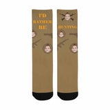 Custom Photo Socks I'd Rather Be Hunting Sublimated Crew Socks