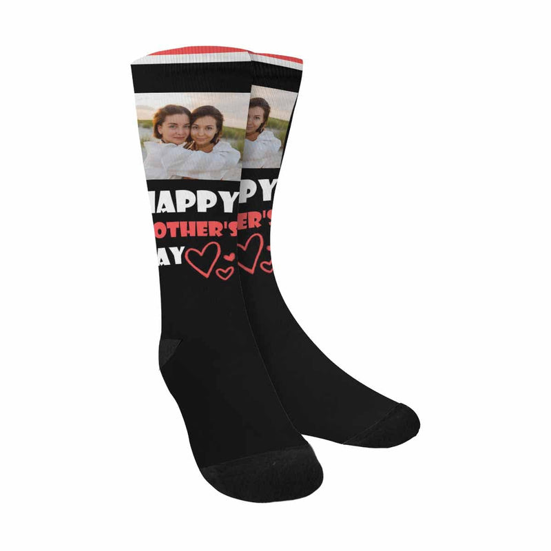 Custom Photo Socks Love You Forever Sublimated Crew Socks