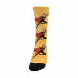 For Mom | Custom Face Socks My Mom is Superman Personalized MOM's Sublimated Crew Socks