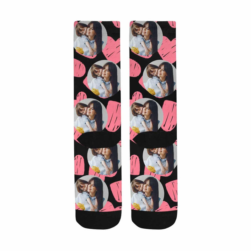 For Mom | Custom Photo Socks We are Together Personalized MOM's Sublimated Crew Socks