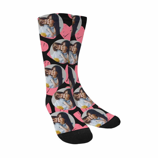 For Mom | Custom Photo Socks We are Together Personalized MOM's Sublimated Crew Socks