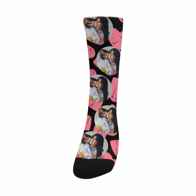 For Mom | Custom Photo Socks We are Together Personalized MOM's Sublimated Crew Socks