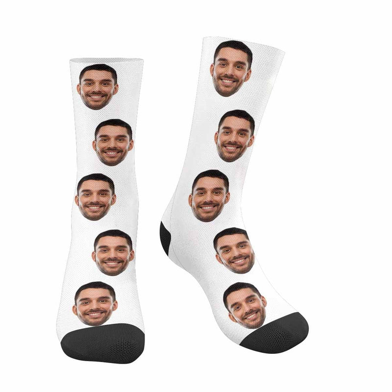 [Made In USA] Personalized Face Sublimated Crew Socks Custom Socks with Face