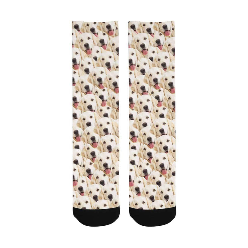 Personalised Socks with Dog Face Funny Printed Photo Pet Socks Custom Sublimated Crew Socks