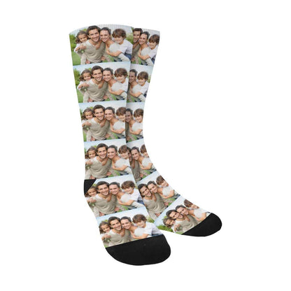 Personalized Family Photo Socks Design Your Own Socks with Pictures Custom Print Sublimated Crew Socks