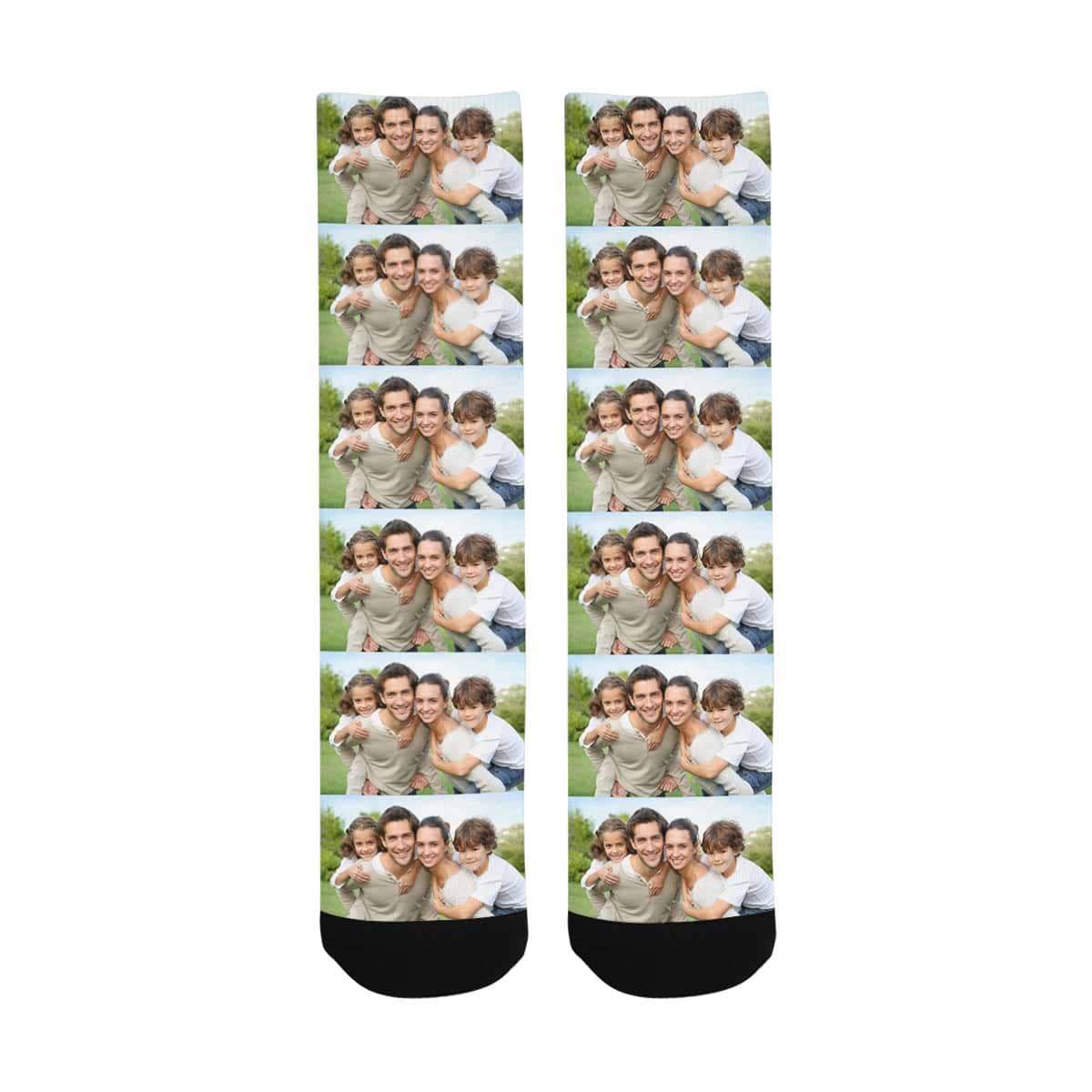 Personalized Family Photo Socks Design Your Own Socks with Pictures Custom Print Sublimated Crew Socks