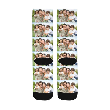 Personalized Family Photo Socks Design Your Own Socks with Pictures Custom Print Sublimated Crew Socks