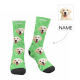 Personalized Pet Photo Socks Custom Face&Name Printed Socks I Love My Pet Sublimated Crew Socks