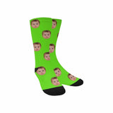 Socks with Face Print Your Picture Personalized Sublimated Crew Socks Unisex Gift for Men Women