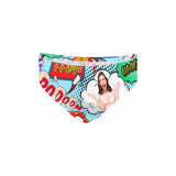 Custom Photo Triangle Swim Briefs Design Funny Pattern Men's I Love My Girlfriend Swim Trunks