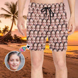 Custom Face Girlfriend Cute Men¡¯s Swim Shorts Personalized Swim Trunks