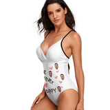 Custom Face Love You Forever Women's One Piece Swimsuit