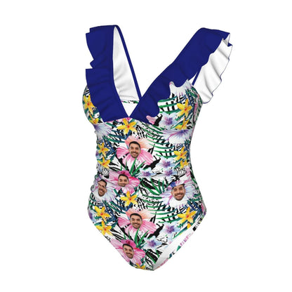 Custom Face Plant Flower Swimwear Personalized Women&