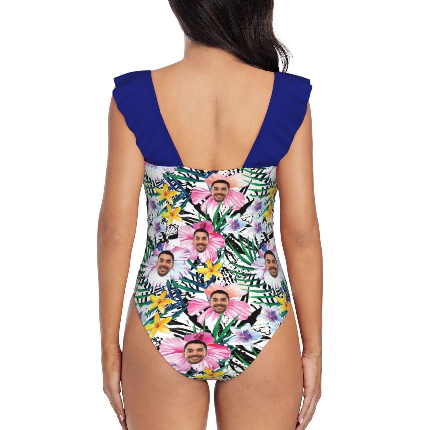 Custom Face Plant Flower Swimwear Personalized Women&