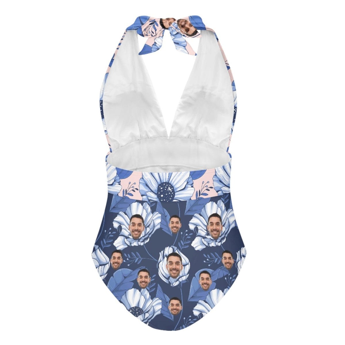 Custom Face Blue Flower Women&