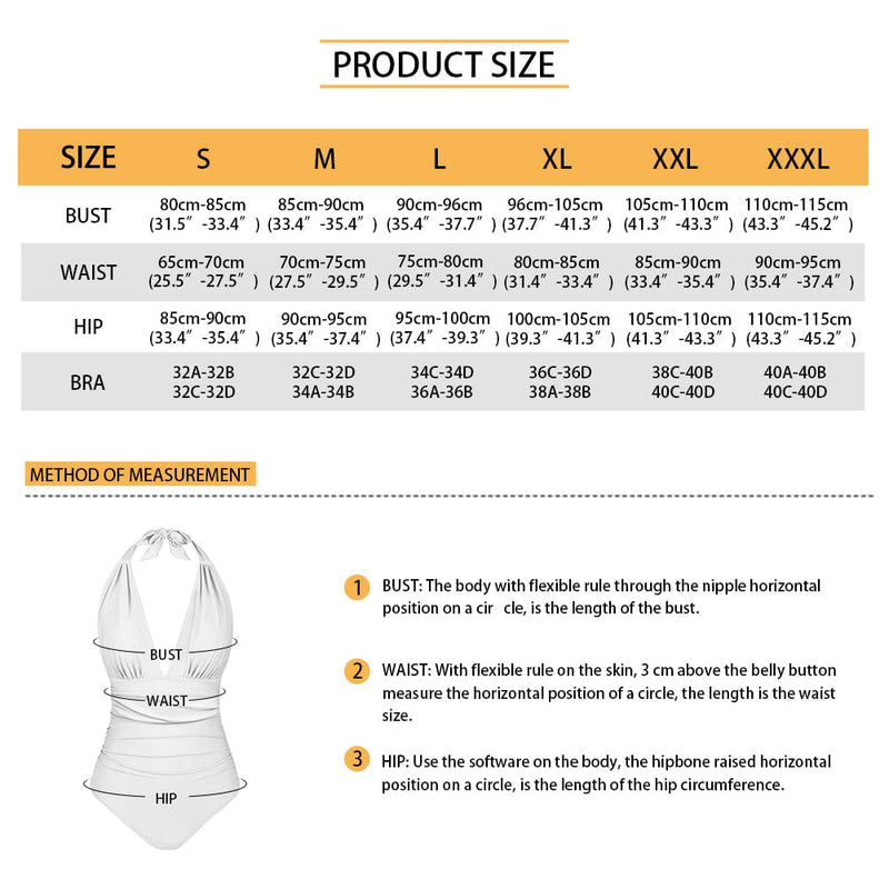 Custom Face Lemon Women's Halter Neck Tie One Piece Swimsuit Sexy Backless Wide Straps V Neck