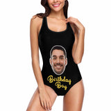 Custom Boyfriend Face Birthday Boy Women's Tank Top Bathing Swimsuit