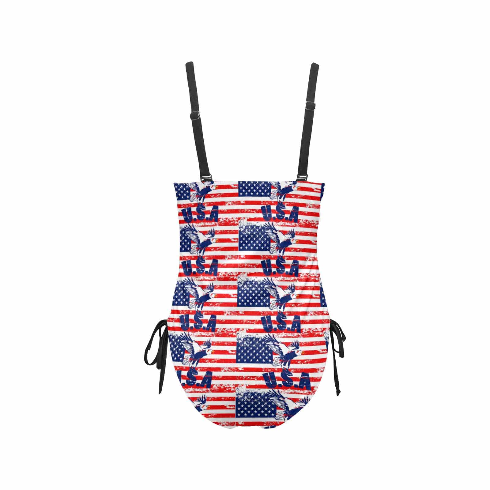 Custom Face American Flag Swimsuit Personalized Women&