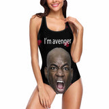 Custom Face Avengers Women's Tank Top Bathing One Piece Swimsuit