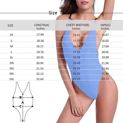 Custom Face Dollar Swimsuit Personalized Women&