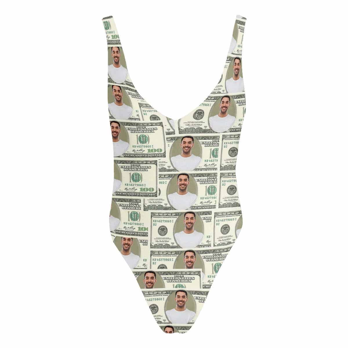 Custom Face Dollar Swimsuit Personalized Women&