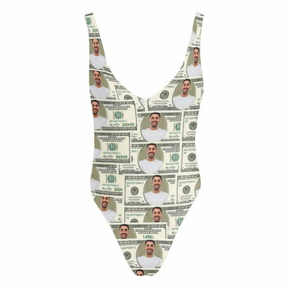 Custom Face Dollar Swimsuit Personalized Women&