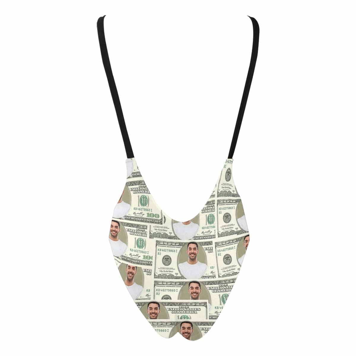 Custom Face Dollar Swimsuit Personalized Women&