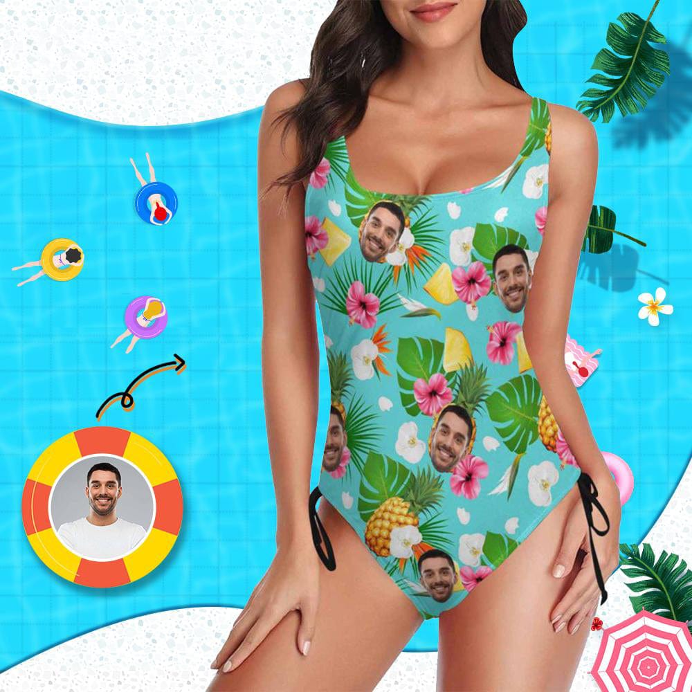 Custom Face Fruit Theme Swimsuits Personalized Women&