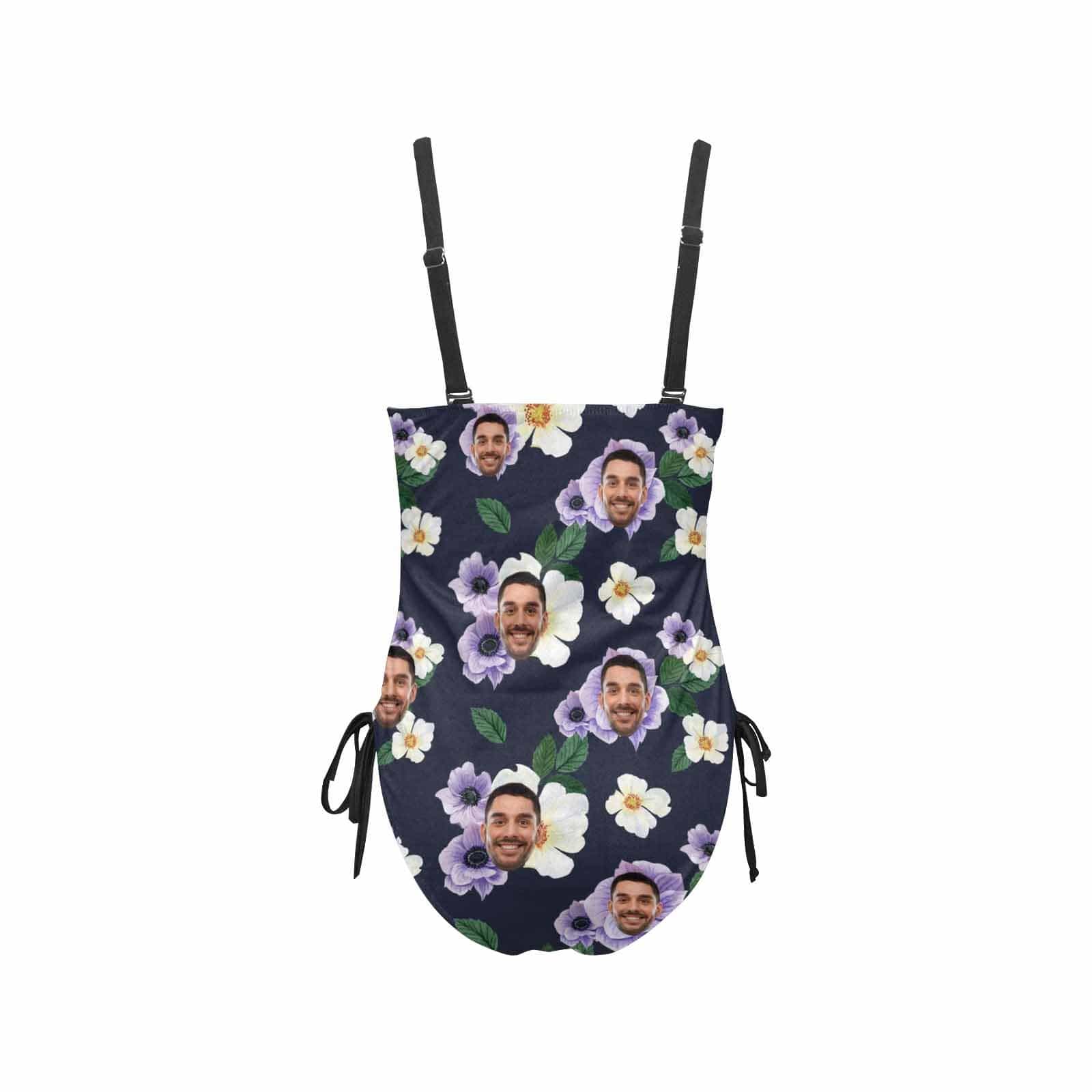 Custom Face Purple Flower Women&