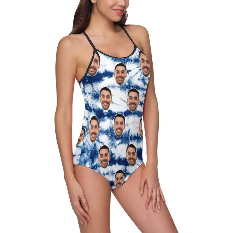 Custom Face Surf Women's Slip One Piece Swimsuit