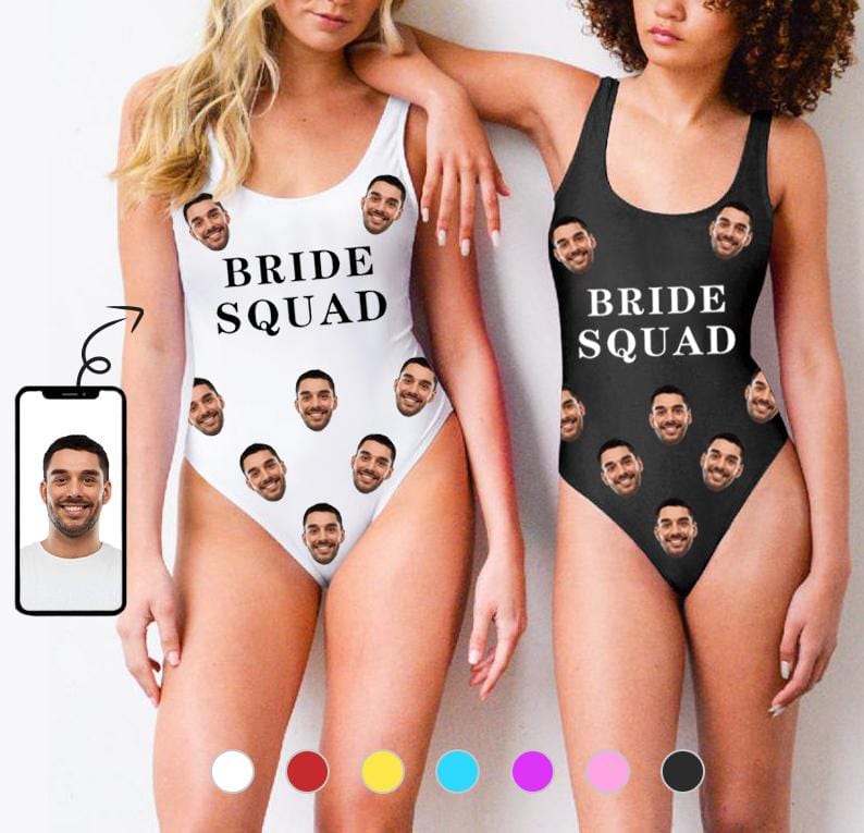 Custom Face Swimsuit Bride&amp;Bridesmaid PersonalizedWomen&