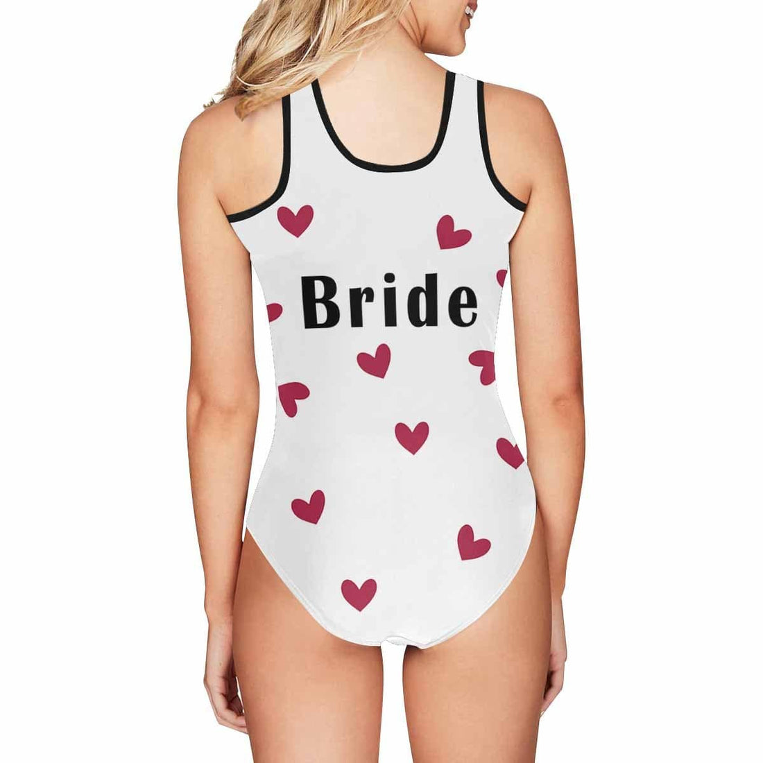 Custom Face Swimwear Bridal Squad Love Swimsuit Personalized Women&