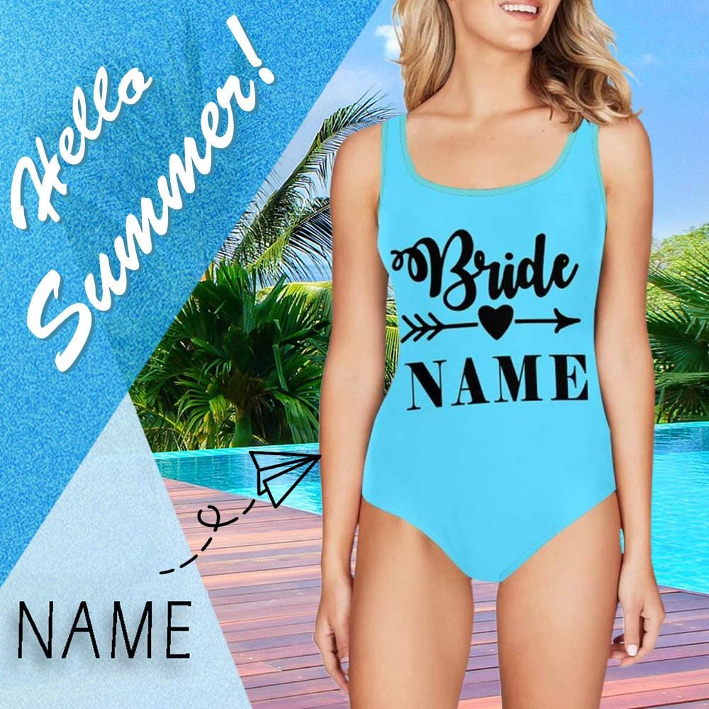 Wedding Bathing Suit-Custom Name Bride Women&