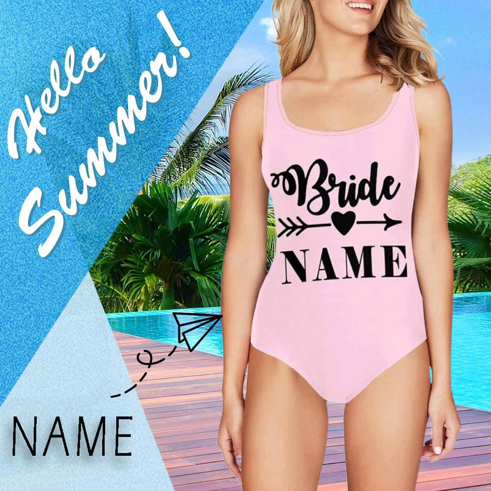 Wedding Bathing Suit-Custom Name Bride Women&