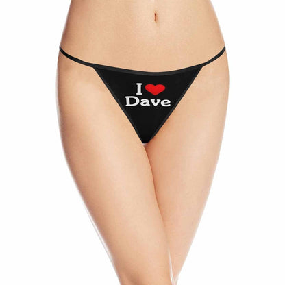 Custom Thongs Underwear with Name Personalized I Love You Women&