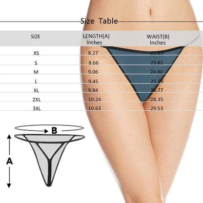 Custom Thongs Underwear with Name Personalized I Love You Women&