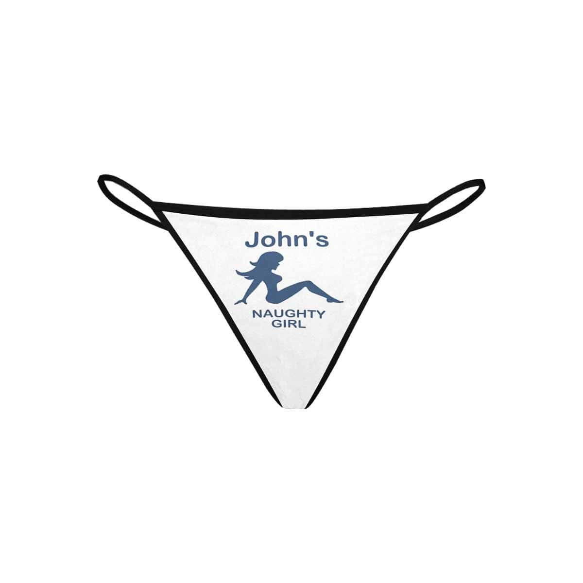 Custom Thongs Underwear with Name Personalized Naughty Girl Women&