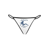 Custom Thongs Underwear with Name Personalized Naughty Girl Women's G-String Panties Funny for Her