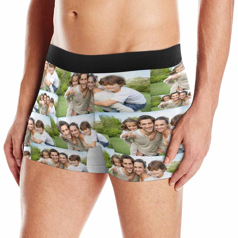 Custom Photo Family Men's Print Boxer Briefs Made for You Custom Underwear Unique Design Gift