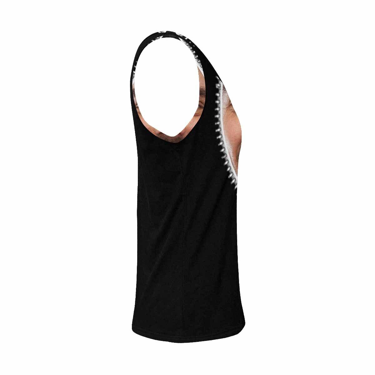 Design Face Tops Zipper Personalized All Over Print Tank Tops for Men and Women