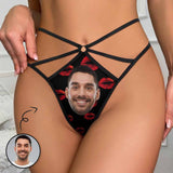 Custom Face Sexy T-Back Underwear Red Lips Women's G-String Thongs