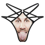 Custom Sexy Thongs T-Back Underwear for Women Personalized Lover Face Women's G-String Panties