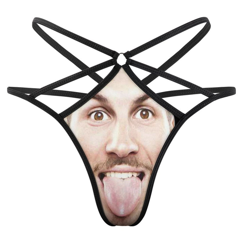 Custom Sexy Thongs T-Back Underwear for Women Personalized Lover Face Women's G-String Panties