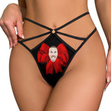 Personalized Face Thongs T-Back Underwear for Women Custom Bowknot Women's G-String Panties