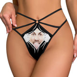 Personalized Face Thongs T-Back Underwear for Women Custom Women's G-String Panties Funny Gift